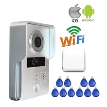 Envío Libre Timbre Inalámbrica Wifi IP Cámara Al Aire Libre para Android IOS Smartphone + RFID Acceso Videoportero Inalámbrico + Campana