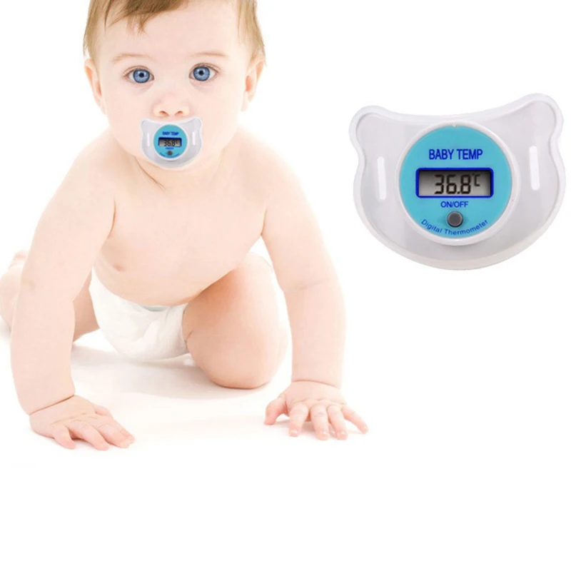 

1 Pc Digital LCD Pacifier Baby Infants Nipple Thermometer for Kids Soft Safe Mouth Thermometer Celsius In Hot Selling