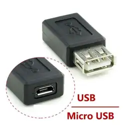 Новый черный USB 2,0 Тип A Женский к Micro USB B Женский адаптер вилка преобразователи