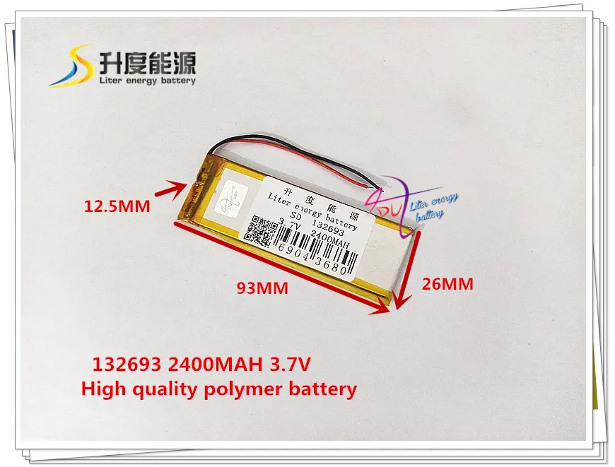 

3.7V 2400mAH 132693 Polymer lithium ion / Li-ion battery for VR power bank cell phone speaker GPS MP4 MP3 CAMERA