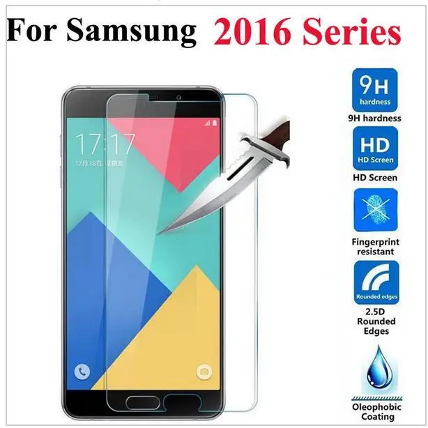 Горячее Премиум Закаленное стекло 2.5D для Samsung A3 A5 A7 J3 J5 J7 2015 2016 Защитная пленка