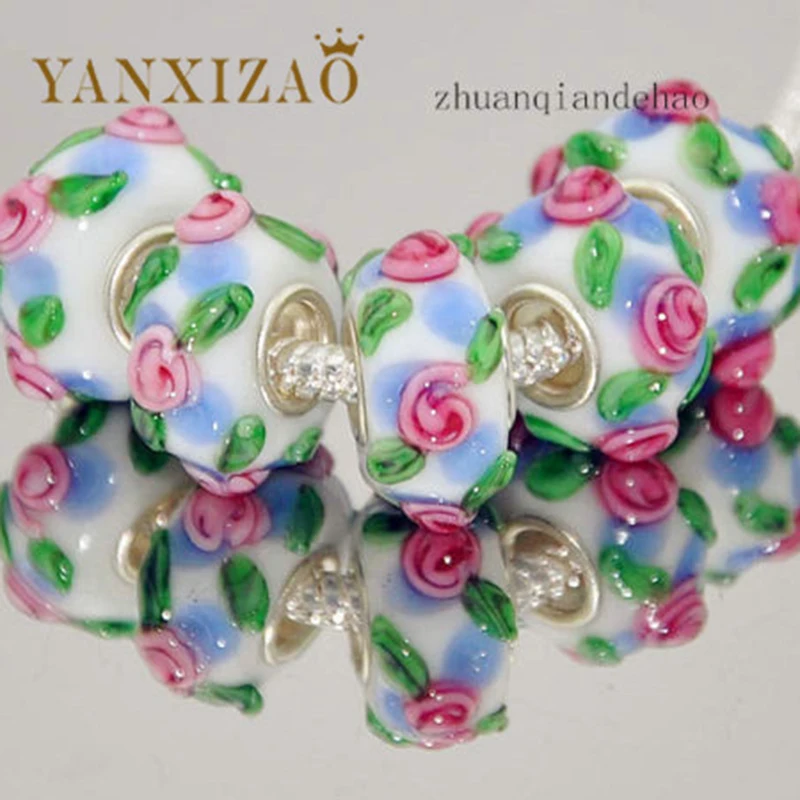 Yanxizao 925 серебро техника murano соответственные Пандоре обаятельные Стиль браслет