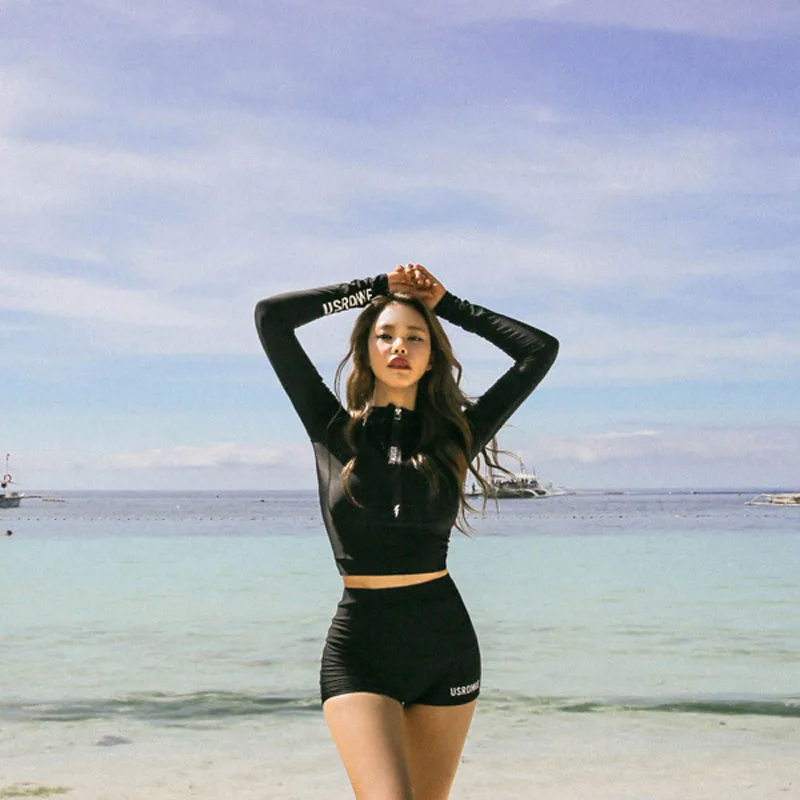 المرأة 2 قطعة مجموعة طفح الحرس نصف الرمز البريدي متابعة طويلة الأكمام قميص + شورت 2 قطعة مجموعة Rashguards الشمس ملابس السباحة تصفح السباحة الدعاوى المرأة 2 قطعة مجموعة طفح الحرس نصف الرمز البريدي متابعة طويلة الأكمام قميص + شورت 2 قطعة مجموعة Rashguards الشمس ملابس السباحة تصفح السباحة الدعاوى