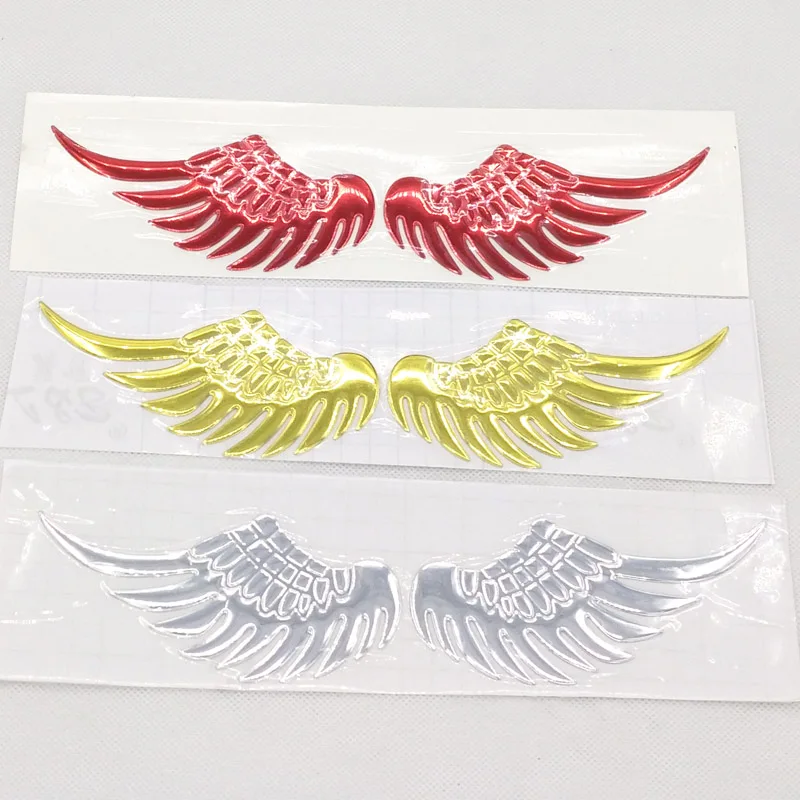 Большие ангельские крылья 3D Автомобильная наклейка из ПВХ хромированный значок