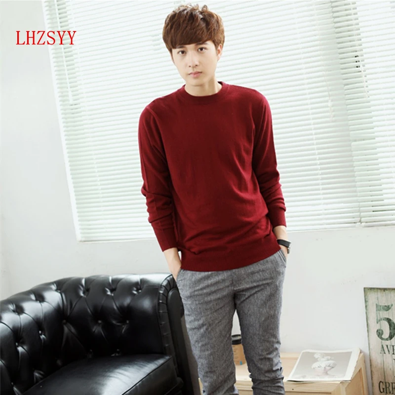 LHZSYY Cashmere Sweater Men V Neck Mens Sweaters Fashion