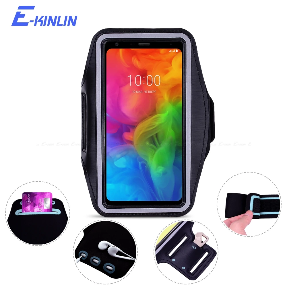 

Outdoor Arm Band Cover Case For LG Q9 one Q6 Q6a Alpha Prime Noir Q Stylus Q8 Q7 Plus Sport Running Gym Phone holder Bag Pouch