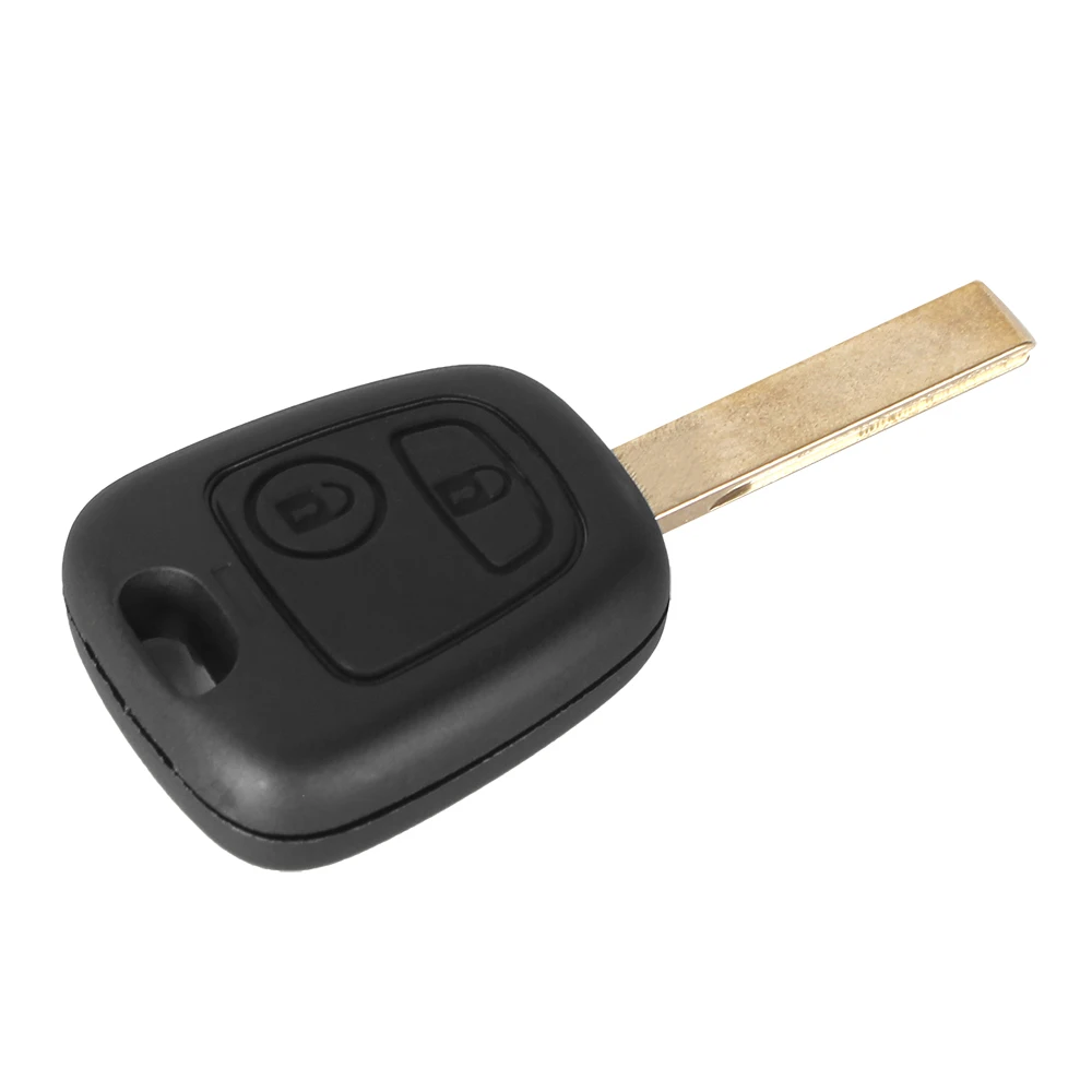 Dandkey Uncut пустой 2 кнопки корпус для дистанционного ключа PEUGEOT 307 107 207 307s 407 607 с пазом