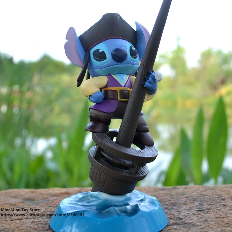 

ZXZ Lilo & Stitch 11cm brush pot Action Figure Posture Anime Decoration Collection Figurine play Toy model for children gift