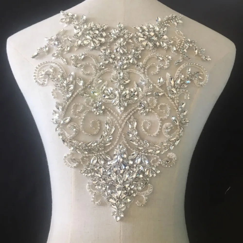 Champagne Gold Rhinestone Applique 3D Flower Crystal Bodice Patch Luxury  Bead for Couture,Dance Handcrafted,Bridal Dress,Gown - AliExpress