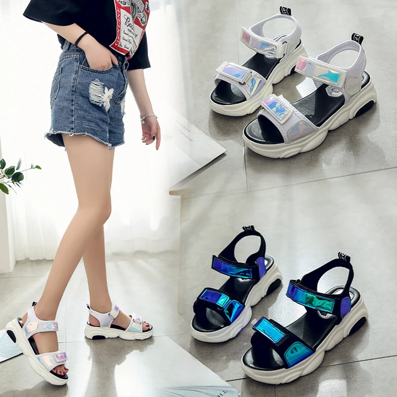 

HEE GRAND Sandals Size 35-40 Summer Shoes Woman Open Toe Platform Bottom Ladies Shoes Casual All-match Footwear XWZ5846