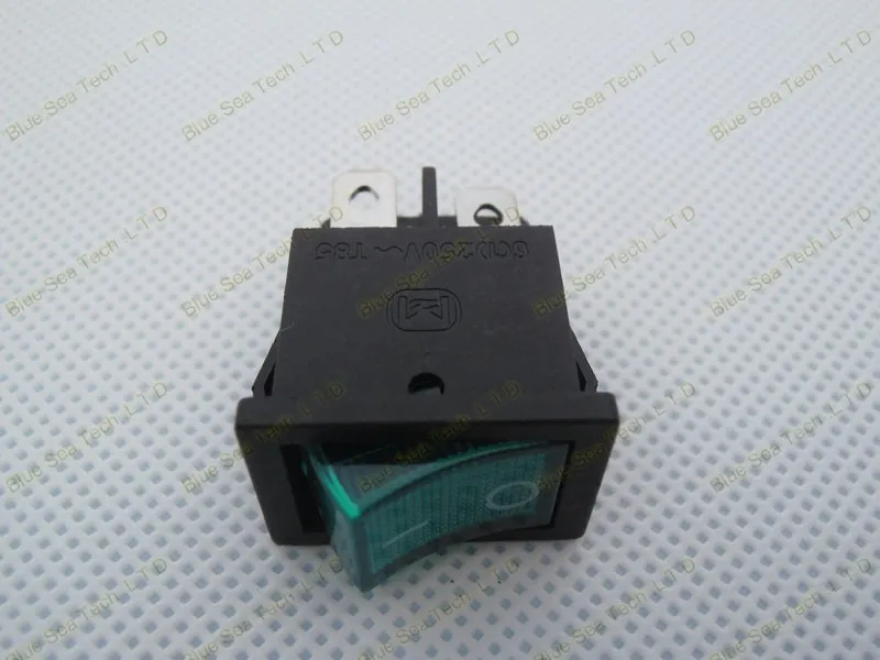 2 шт. разъем переключателя с светло-зеленым, розетка переменного тока 4Pin 10A 250 V с блоком предохранителя+ 10A предохранитель