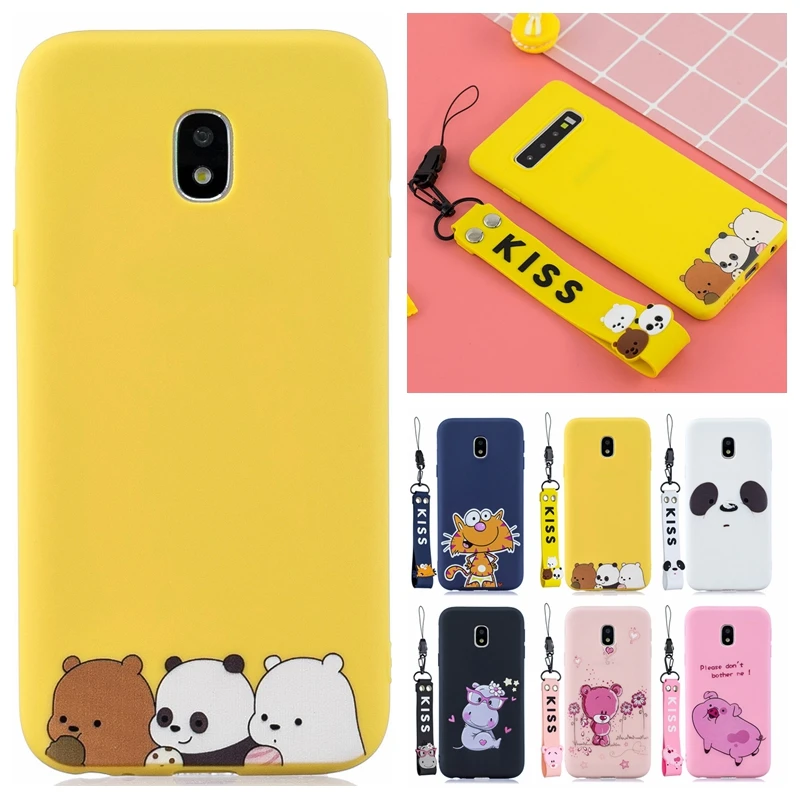 

Soft Case on sFor Funda Samsung Galaxy J5 2017 J530 Cover for Samsung J5 J3 J7 2017 2016 Cases Candy Silicone Cover Lanyard Case