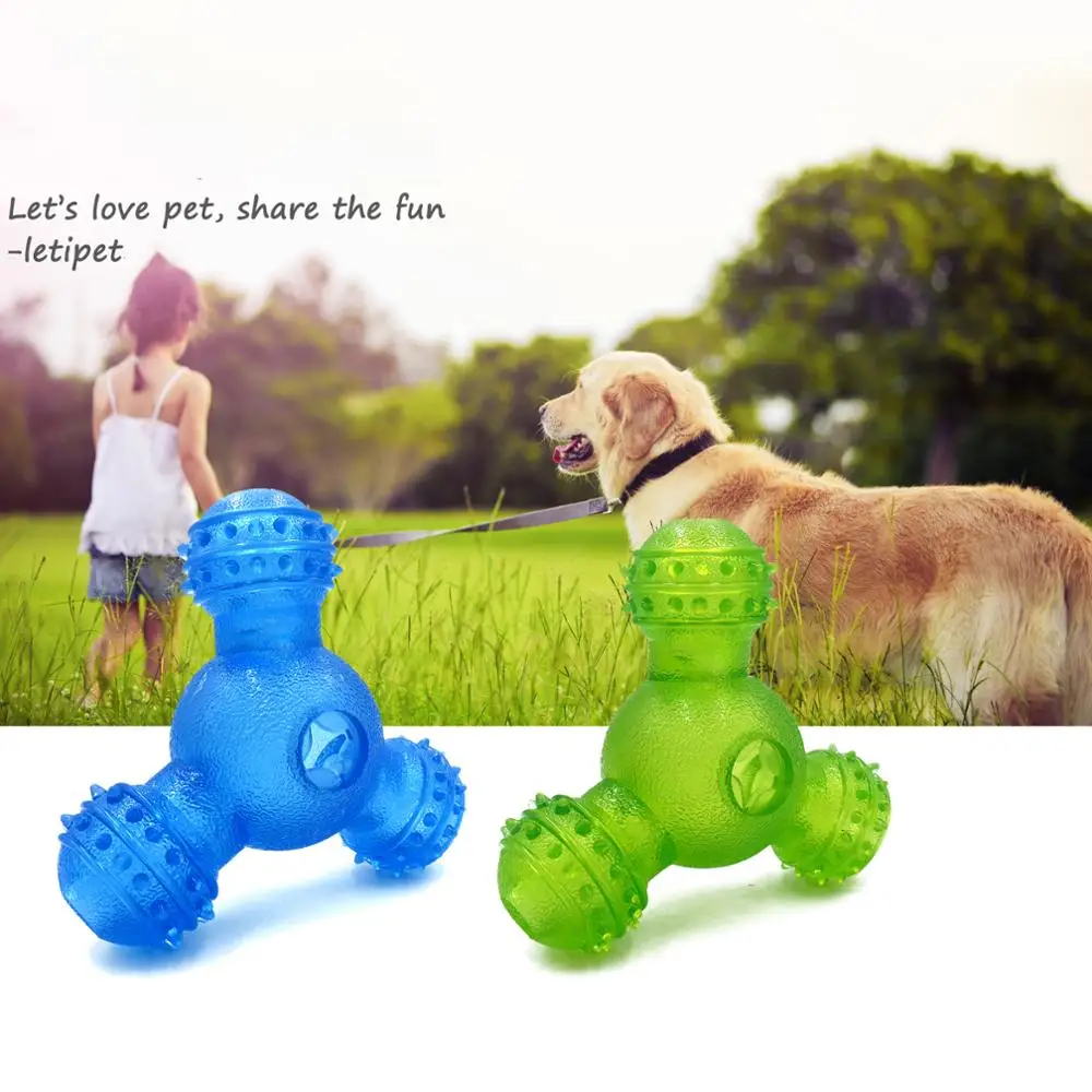 

Pet cleaning molar feeding educational toys, dog bites toy triangle leak food training tools food dispenser pet training supplie