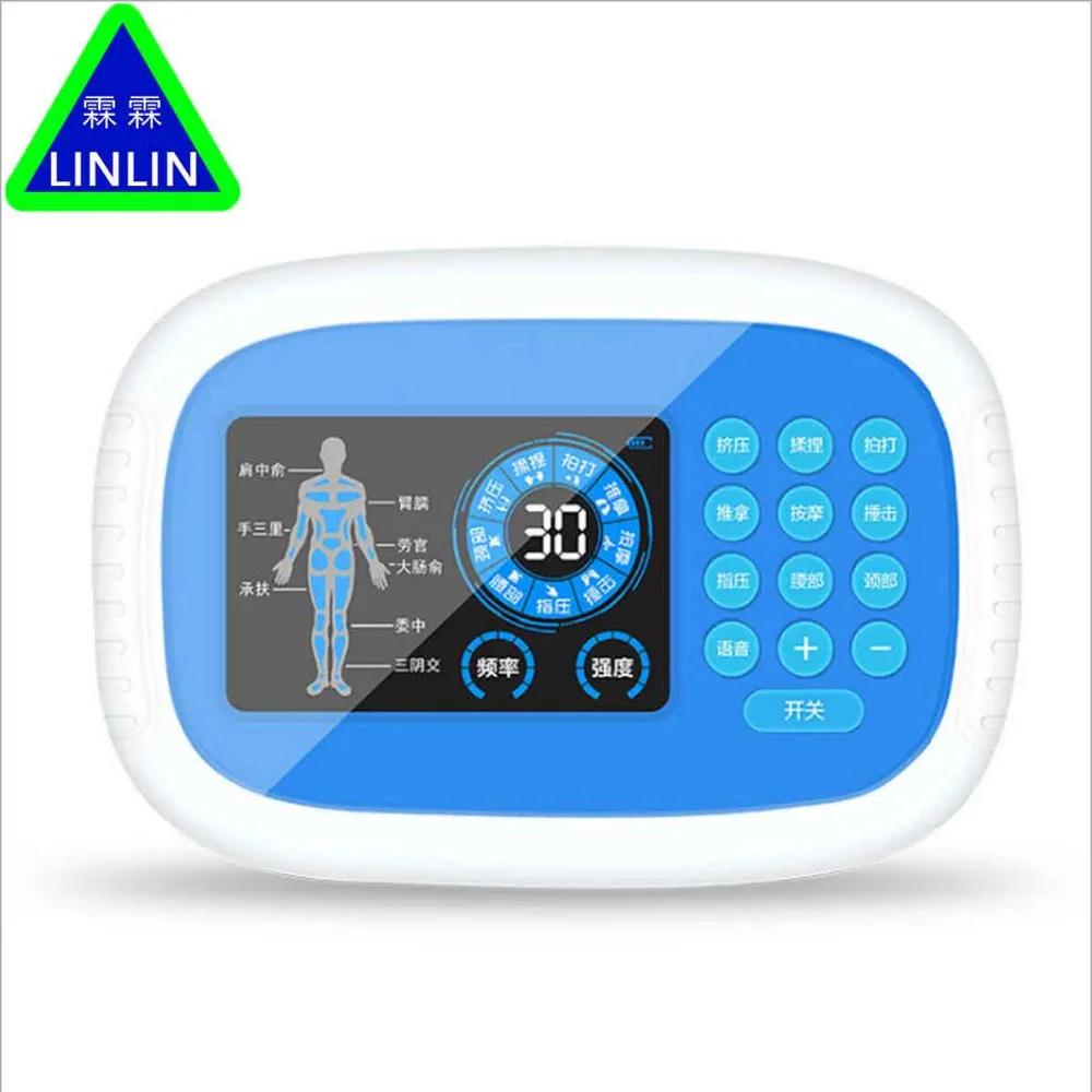 

Multi function HD display charging double output acupuncture massage apparatus digital electronic home physiotherapy instrument
