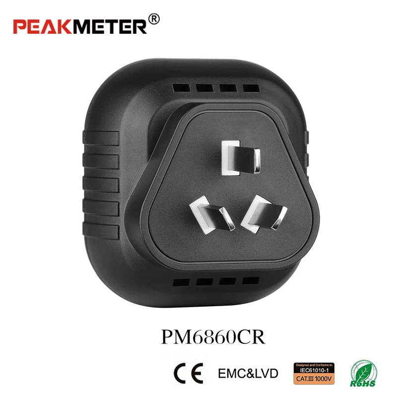 PEAKMETER PM6860 серия тестовая розетка er 110 В/220 В с GFCI RCD тест автоматический детектор электричества диагностический - Цвет: PM6860CR 230V