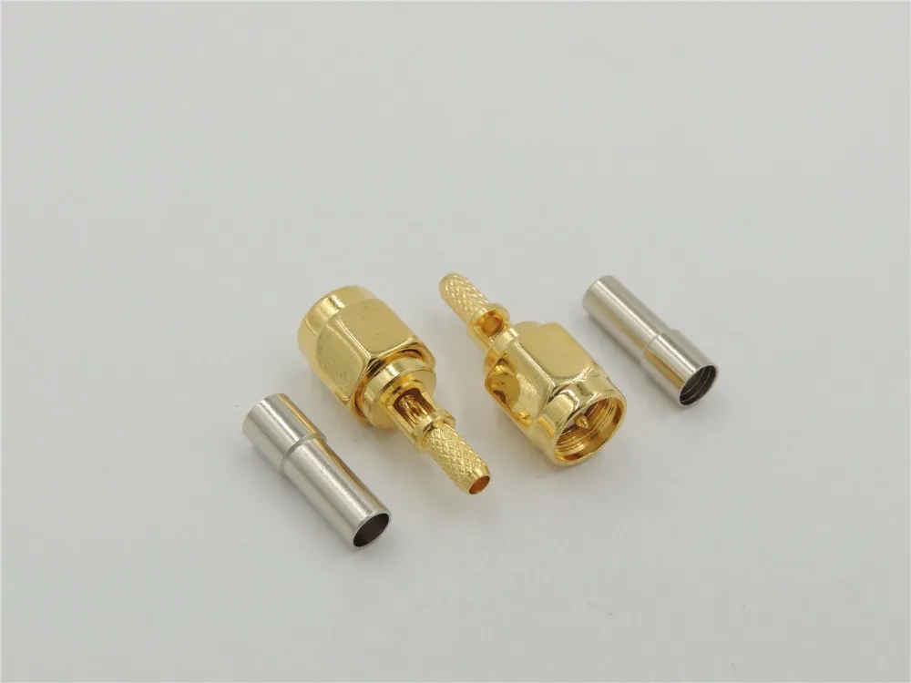 100X HU RCA Male Plug Solder Free Gold Audio Video Adapter Connector Wholesale