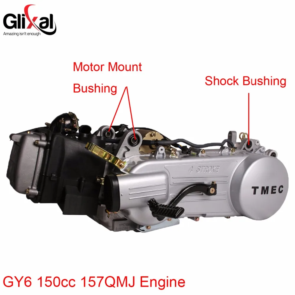 Buje de montaje de Motor Glixal GY6 50cc 125cc 150cc para 139QMB 152QMI 157QMJ Scooter chino ciclomotor ATV Go-Kart