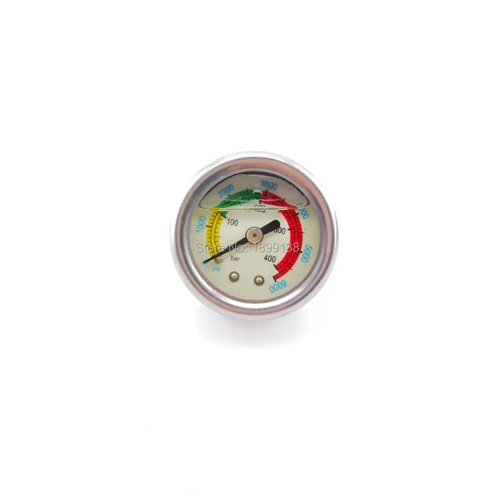 PCP Paintball Airsoft High Pressure Liquid/Oil Filled Diving Pressure 1.5 Inches Gauges 40MM Diameter 40MPA/6000PSI