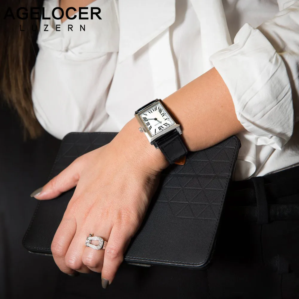 Swiss Luxury Brand Agelocer Watches Women Quartz Watch Female Clock Slim Roman Numerals Ladies Wristwatches With Gift Box Swiss Luxury Brand Agelocer Watches Women Quartz Watch Female Clock Slim Roman Numerals Ladies Wristwatches With Gift Box