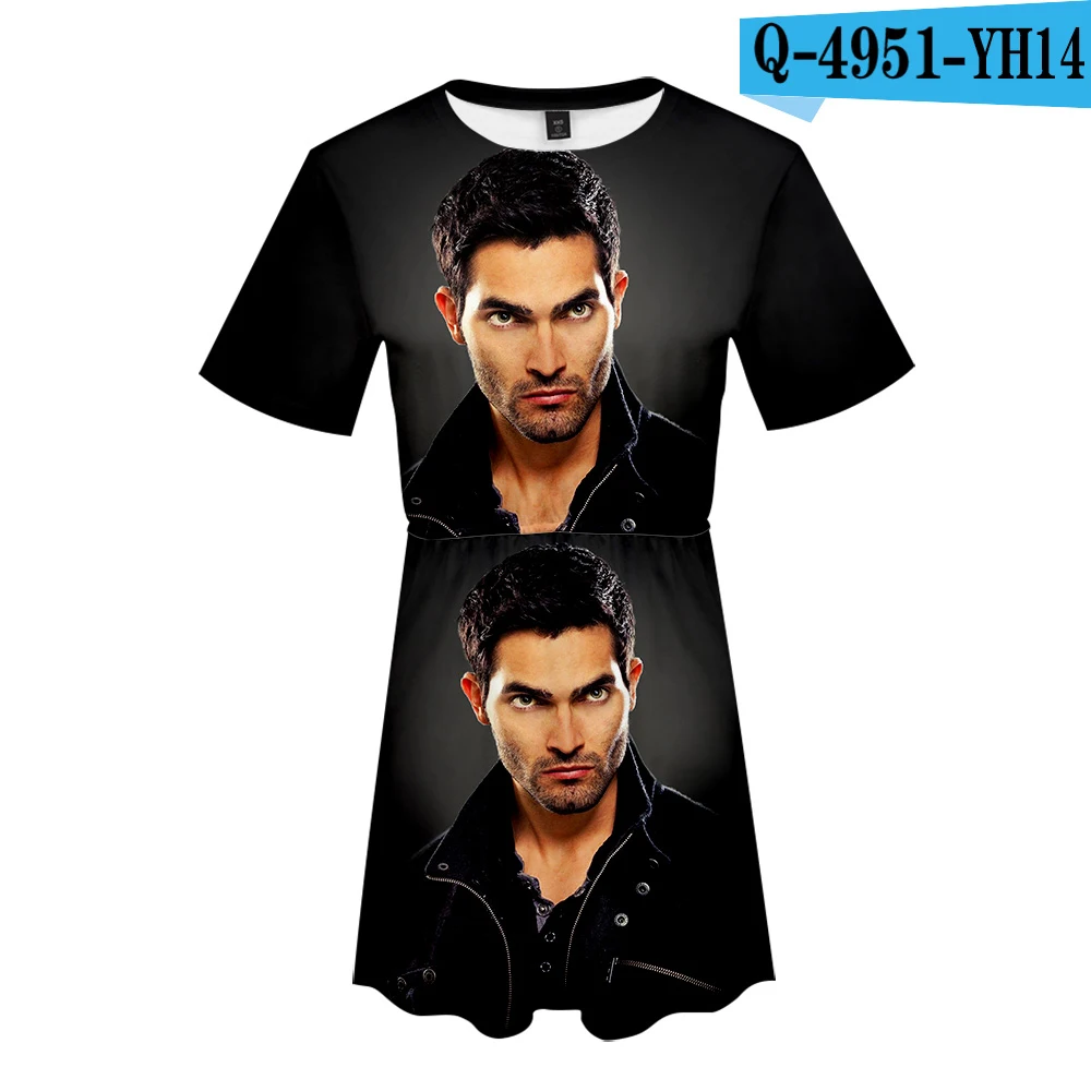 Derek hale/костюм с короткой юбкой,, 2 футболки с короткими рукавами и короткая юбка, костюм из двух предметов, высокое качество, повседневные комплекты одежды Derek hale - Цвет: B