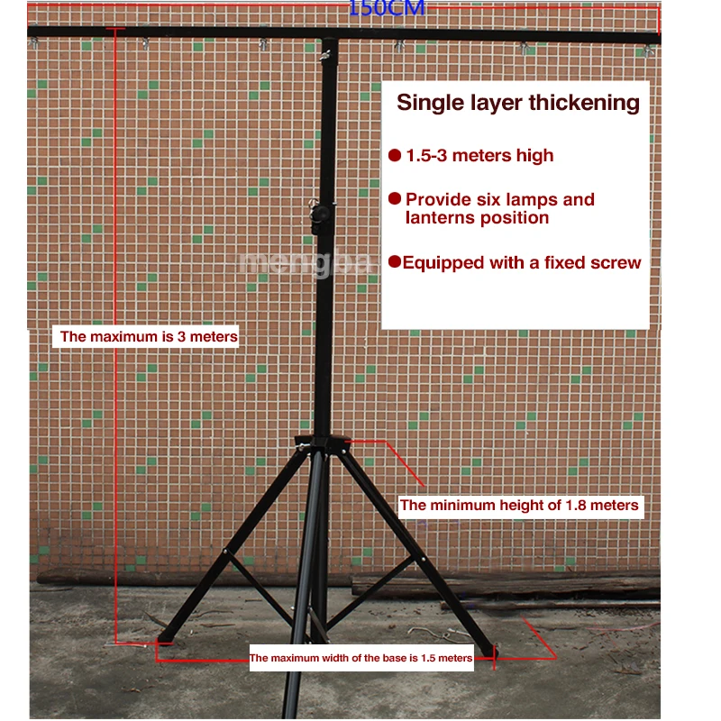 

3 meters stand Handkerchief lamp bracket LED stents Provide six lamps and lanterns position