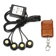 12VA 4in1 LED Car Emergency Strobe Lights DRL Wireless Remote Control Kit Car Accessories