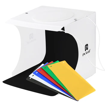 

Mini 8'' Portable Folding USB LED Photography Studio Softbox Light Tent Lightbox w/ Backgrounds for Smartphone Camera DSLR Photo