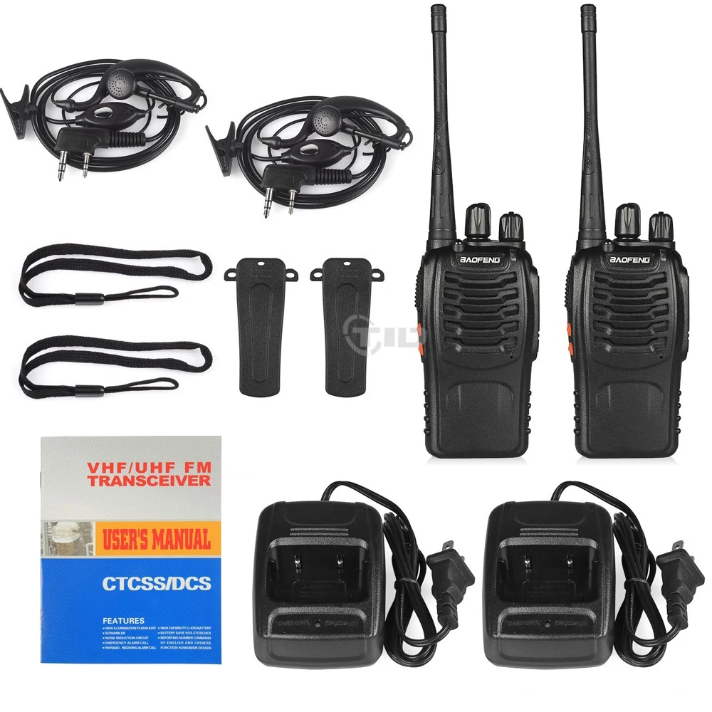 4pcs BaoFeng BF-888S Walkie Talkie UHF400-470MHZ Portable Ham baofeng 888s CB Radio