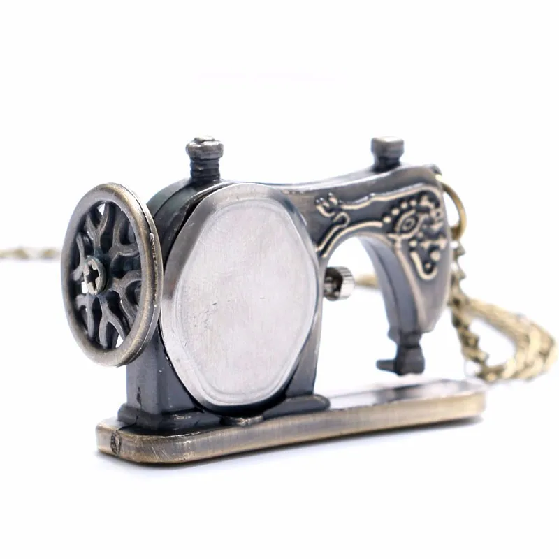 Швейная машина Дизайн карманные часы с Цепочки и ожерелья цепь бесплатная доставка best подарок Для мужчин Для женщин детей