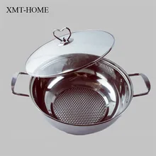 XMT-HOME сковороды из нержавеющей стали с антипригарным покрытием, сковорода для супа, горячие кастрюли, кастрюля для приготовления пищи, кастрюля 28 см/30 см/32 см, 1 шт