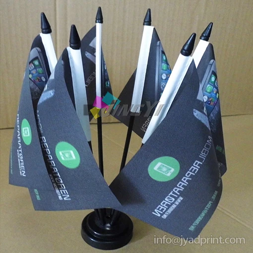 

Printing Your Company Logo Design Mini Display Table Top Flags (including 6 flags)