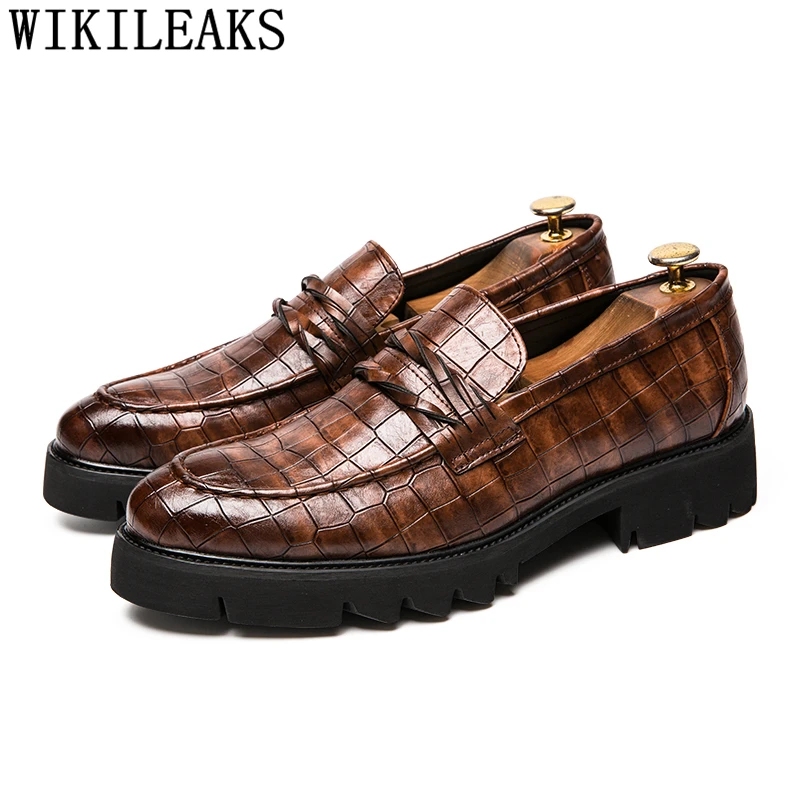 

brown shoes men classic coiffeur business shoes men formal italian brand men classic shoes fashion sepatu slip on pria ayakkabi