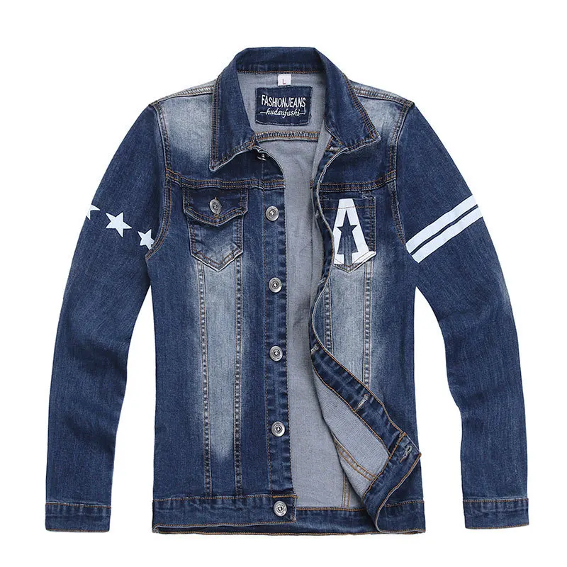 Good quality Denim Jacket Slim Print Elastic Outer...