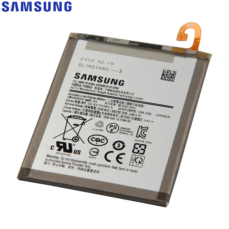 Аккумулятор samsung EB-BA750ABU для samsung Galaxy A7 версия A730x A750 SM-A730x A10 SM-A750F аккумулятор 3300 мАч