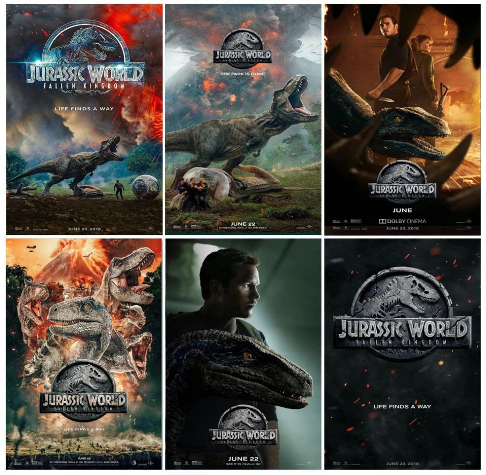 Jurassic World Fallen Kingdom Movie 2018 Poster Silk Print 13x20/" 24x36/" 27x40/"