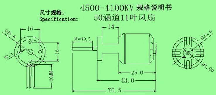 changesun-50mm-11-edf-motor-data