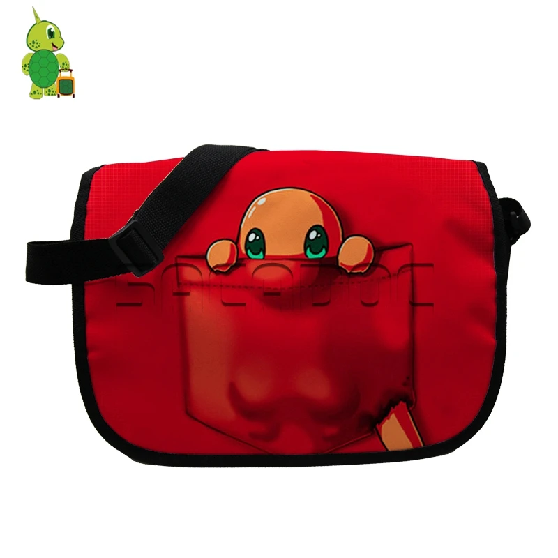 Pokemon Charmander женские сумки мессенджеры Chibi Pocket школьные через плечо для подростков