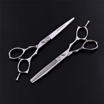 

Freelander 6 inch Hairdressing Japanese Scissors Barber Silver Hair Cutting / Thinning Clippers Barber Kit Salon Tools