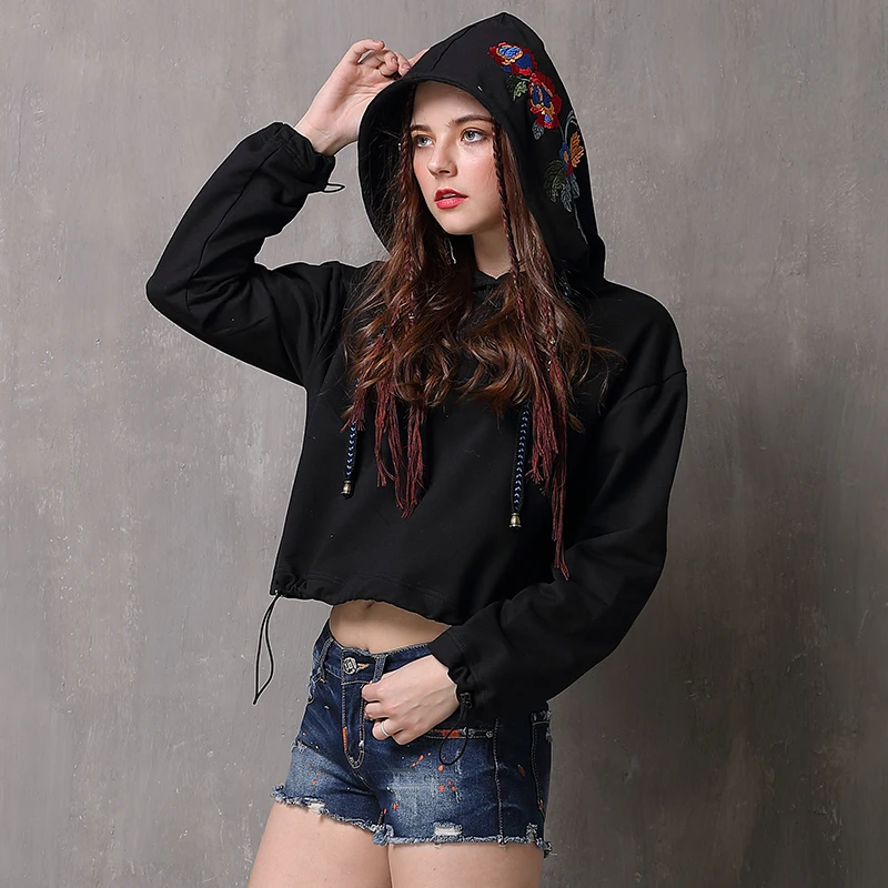 Свитшот для женщин 2018 Yuzi.may Boho новые хлопковые толстовки с длинным рукавом