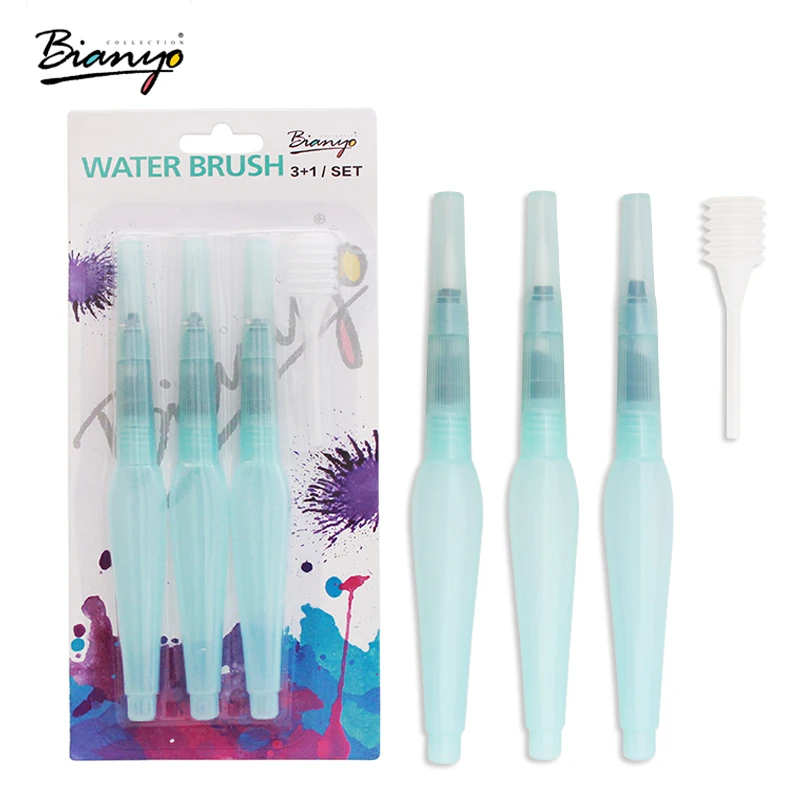 Bianyo 3 шт. разные размеры большой ёмкость баррель воды краски кисточки набор для школы самоувлажнение хранения воды ручка товары для