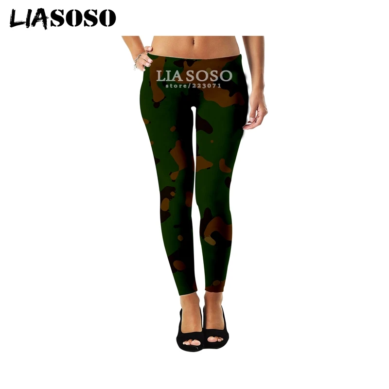 LIASOSO новые пикантные Модные женские Суперэластичные Легинсы 3D принт камуфляж ромб забавные Повседневное хип-хоп Фитнес брюки A069