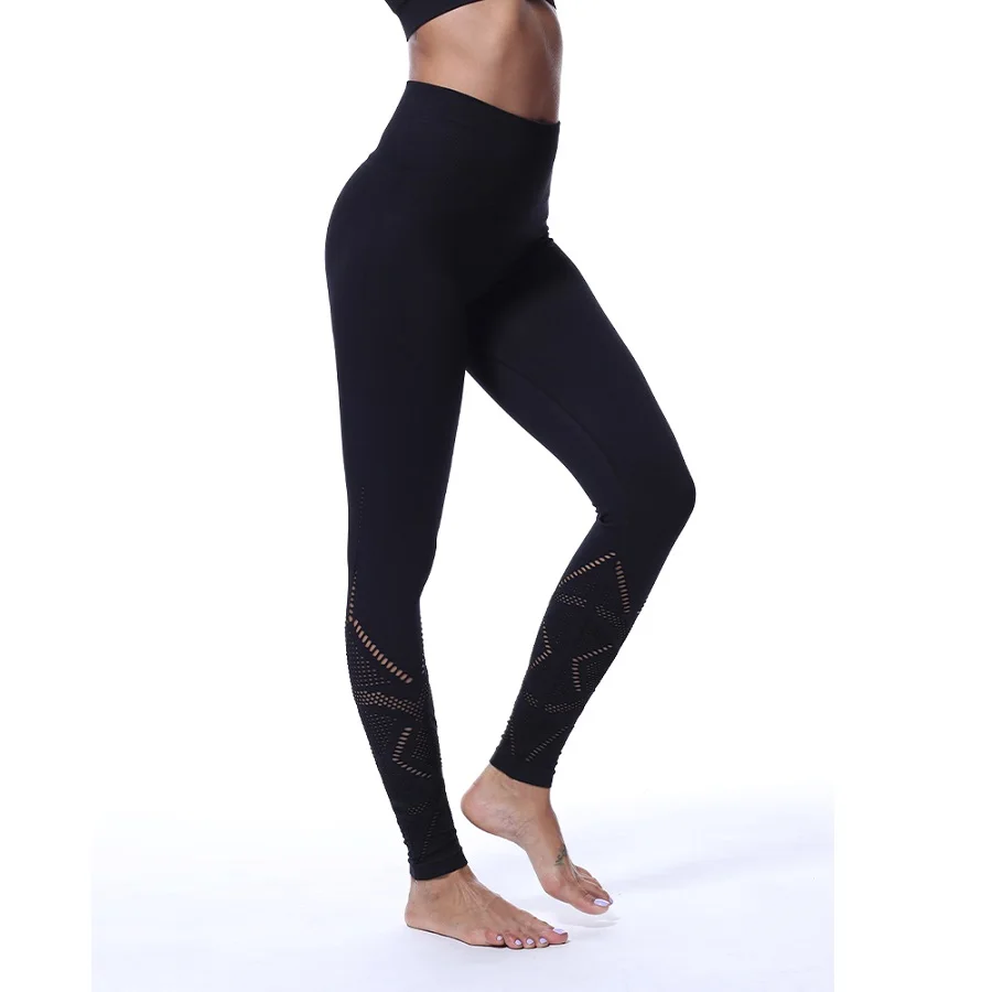 Cucommax женские Высокая талия Бесшовные Леггинсы пуш-ап беговые штаны для йоги тренировки полые фитнес Leggings-YP004