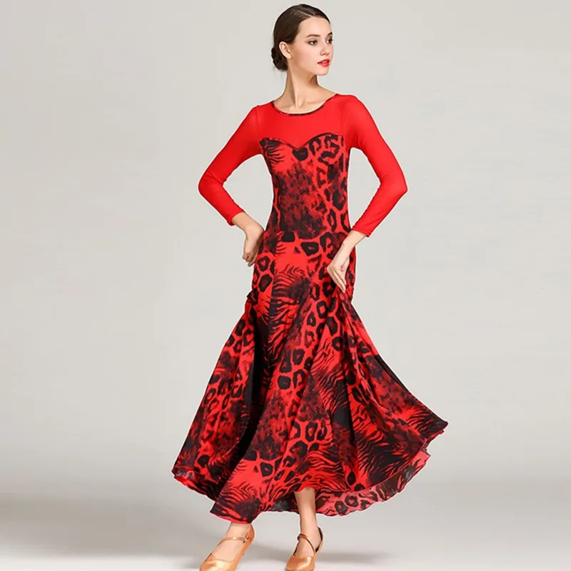 woman ballroom dress waltz dance dress rumba spanish flamenco dress ...
