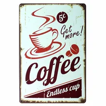 [Mike86] получить больше Кофе металлические знаки Настенный декор дома кафе-бар Ретро Олово Книги по искусству ремесло украшения aa-29 смешивания заказ 20*30 см