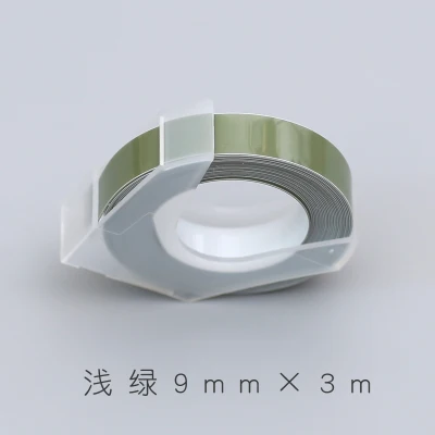 9 мм X 3 м motex этикетка лента дополнение DIY резка тиснение тег машина лента украшения Скрапбукинг маркер корейские канцелярские принадлежности - Цвет: green tape