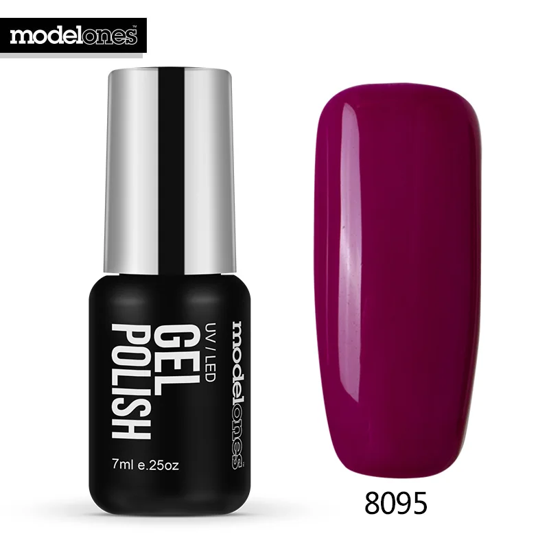 Modelones 7 мл дизайн ногтей Мода УФ гель лак для ногтей DIY французский стиль 60 цветов УФ-гель для ногтей праймер телесного цвета УФ Гель-лак для ногтей - Цвет: 8095