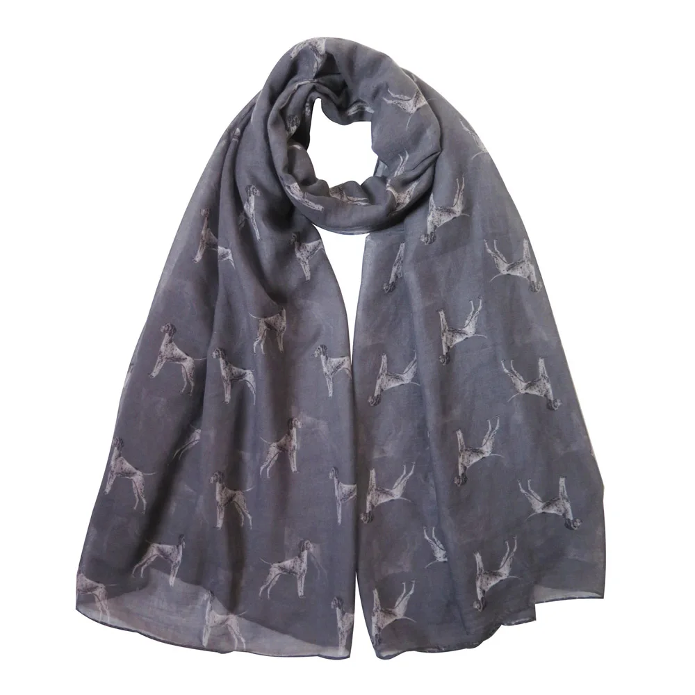

German Shorthaired Pointer Dog Print Women's Scarf Shawl Wrap Soft Lightweight for All Seasons