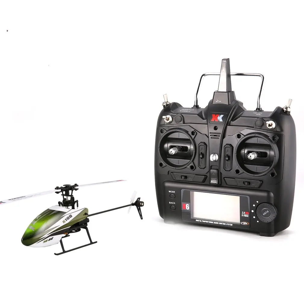 XK K100 6CH 3D 6G System Mini RC Remote Control Helicopter Drone Toys with Built in Gyro RTF for Gift Present