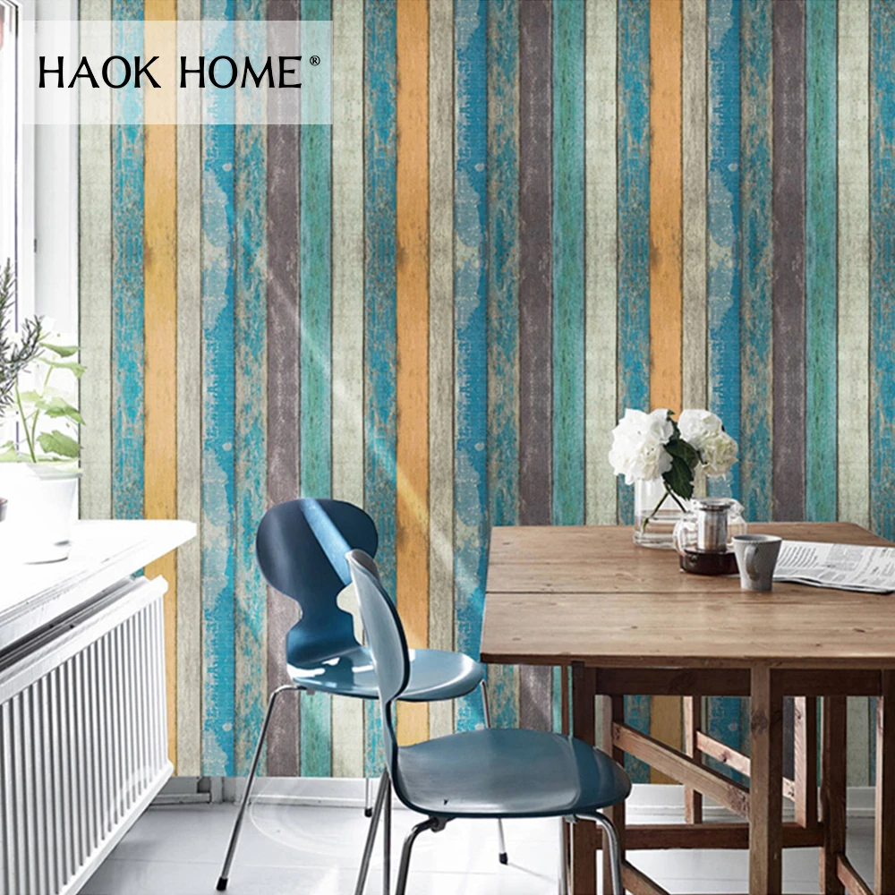 HaokHome 3d деревянная панель обои самоклеющиеся контактные paperVinyl рулоны