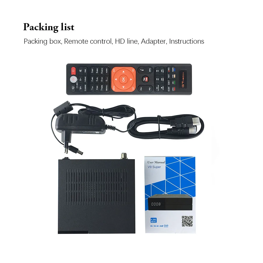 GTMedia Freesat V9 Super Full HD H.265 DVB S2 декодер спутниковый ресивер аналогичный Встроенный Wi Fi